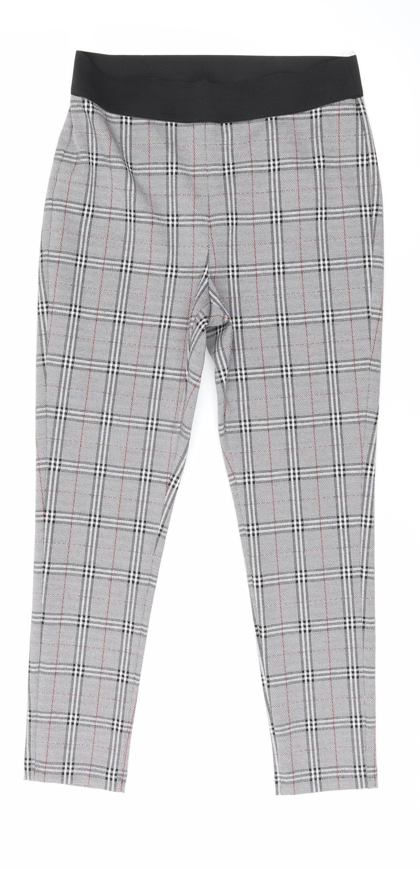 Womens UK Size 12 Marks and Spencer Regular Fit Cropped Multicoloured Trousers