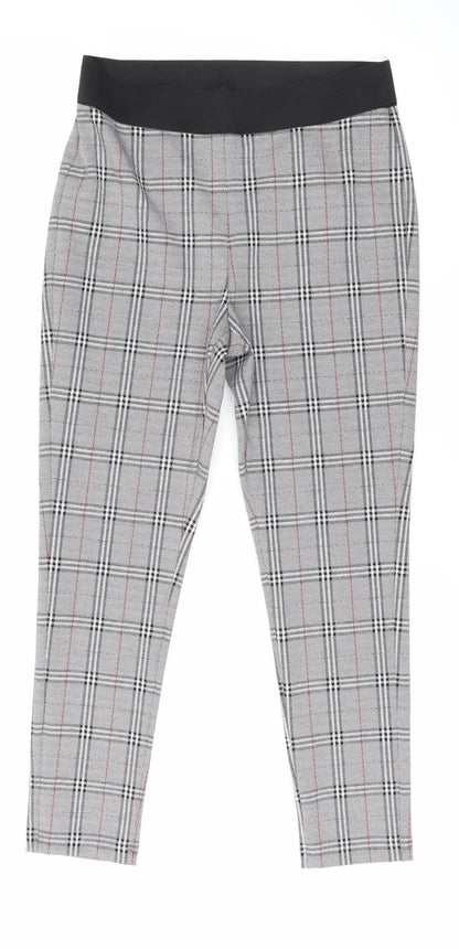 Womens UK Size 12 Marks and Spencer Regular Fit Cropped Multicoloured Trousers
