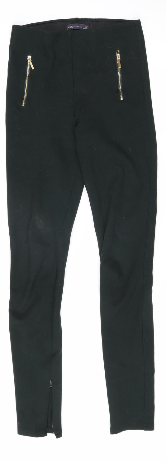 Womens UK Size 8 Marks and Spencer Slim Fit Jegging Black Trousers