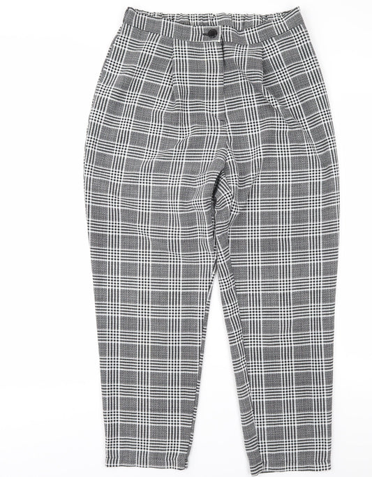 Womens UK Size S H&M Regular Fit Tapered Multicoloured Trousers