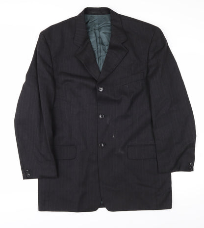 Mens UK Size 40 Pierre Cardin Regular Black Suit Jacket