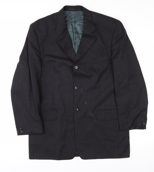 Mens UK Size 40 Pierre Cardin Regular Black Suit Jacket