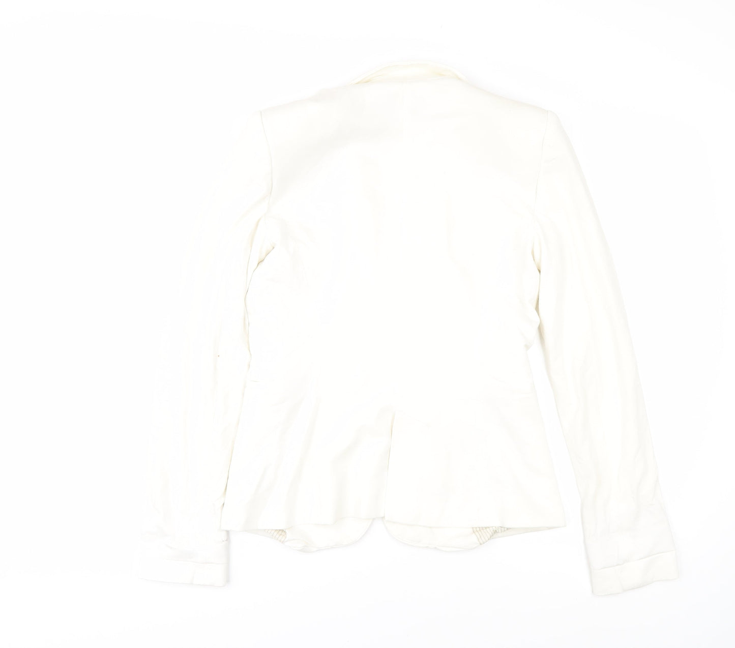 Zara Women Ivory Suit Jacket Size 6 Slim Fit
