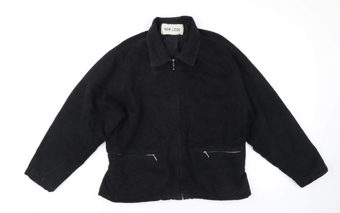 Mens UK Size L New Look Black Bomber Jacket