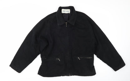 Mens UK Size L New Look Black Bomber Jacket