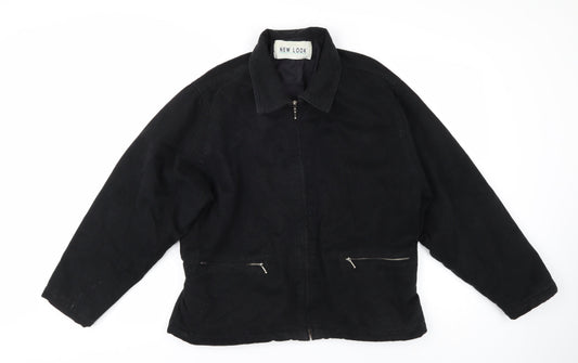 Mens UK Size L New Look Black Bomber Jacket