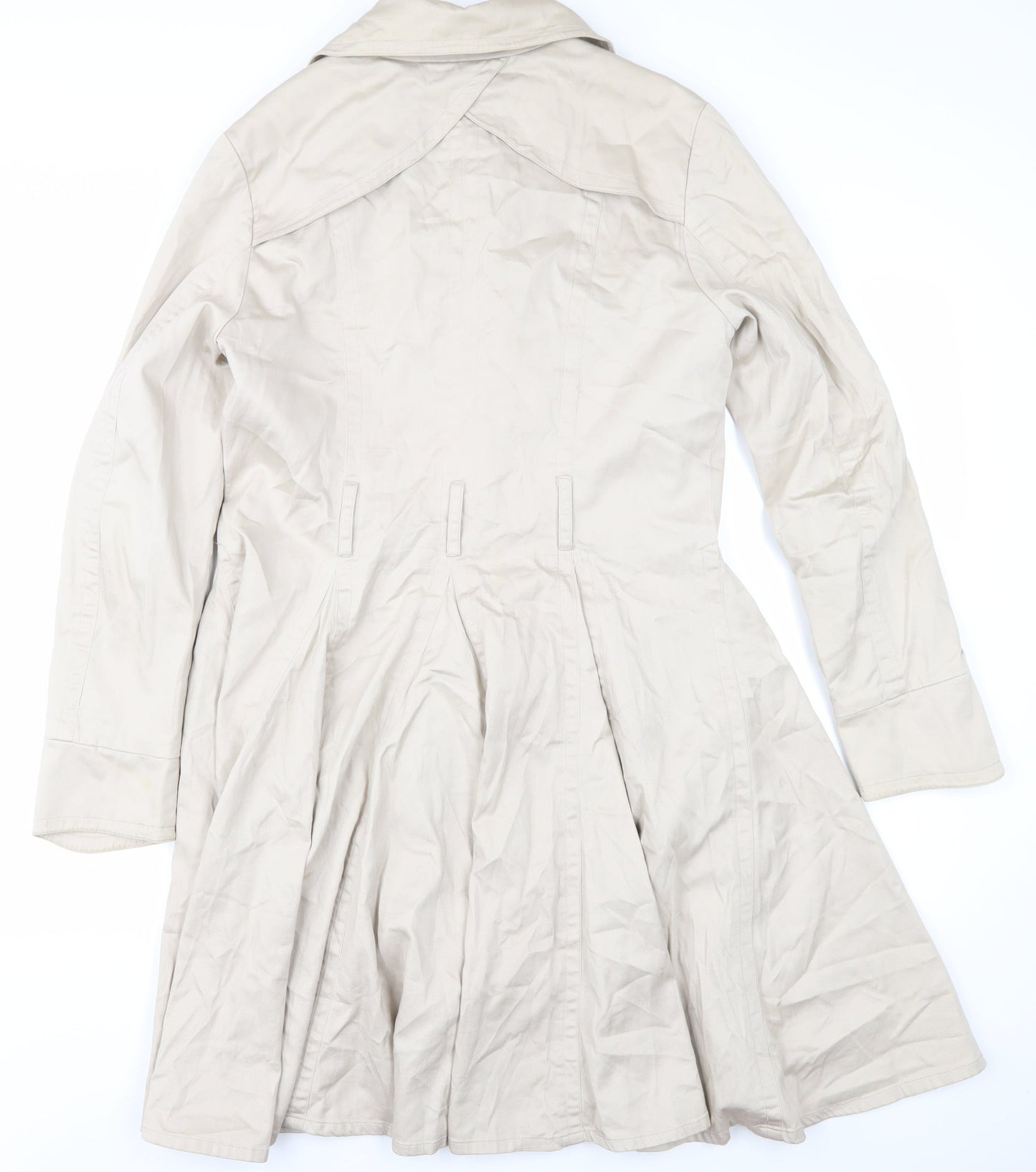 Womens UK Size 10 Lipsy Beige Trench Coat