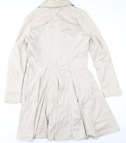 Womens UK Size 10 Lipsy Beige Trench Coat