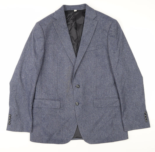 Mens UK Size 40 Marks and Spencer Regular Blue Suit Jacket