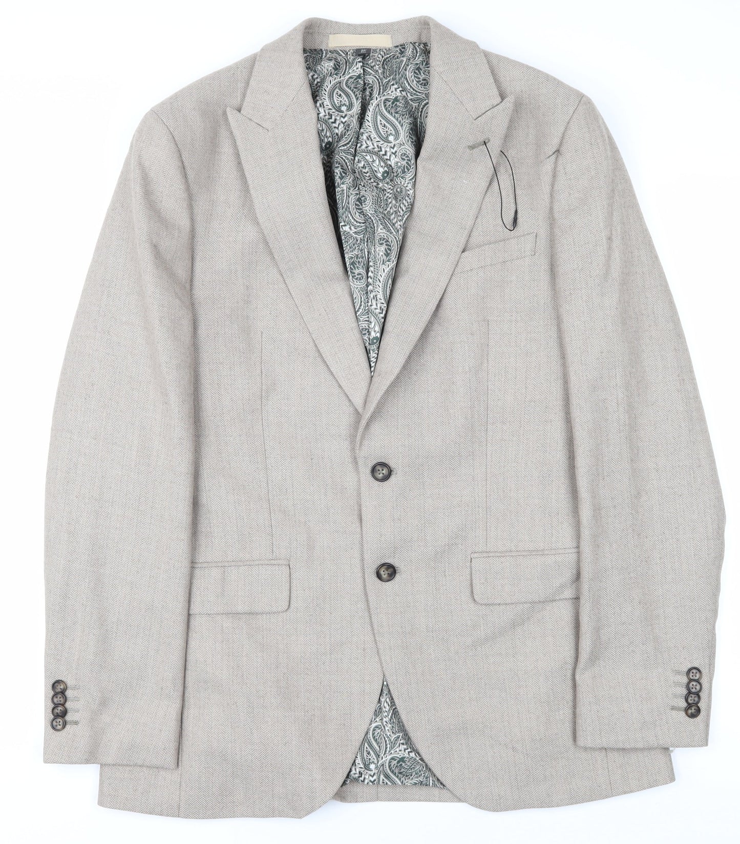Mens UK Size 40 Marks and Spencer Regular Beige Suit Jacket