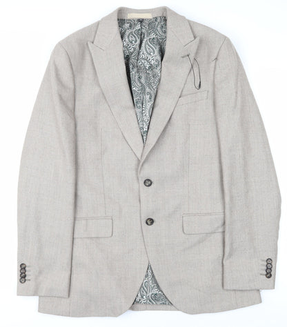 Mens UK Size 40 Marks and Spencer Regular Beige Suit Jacket