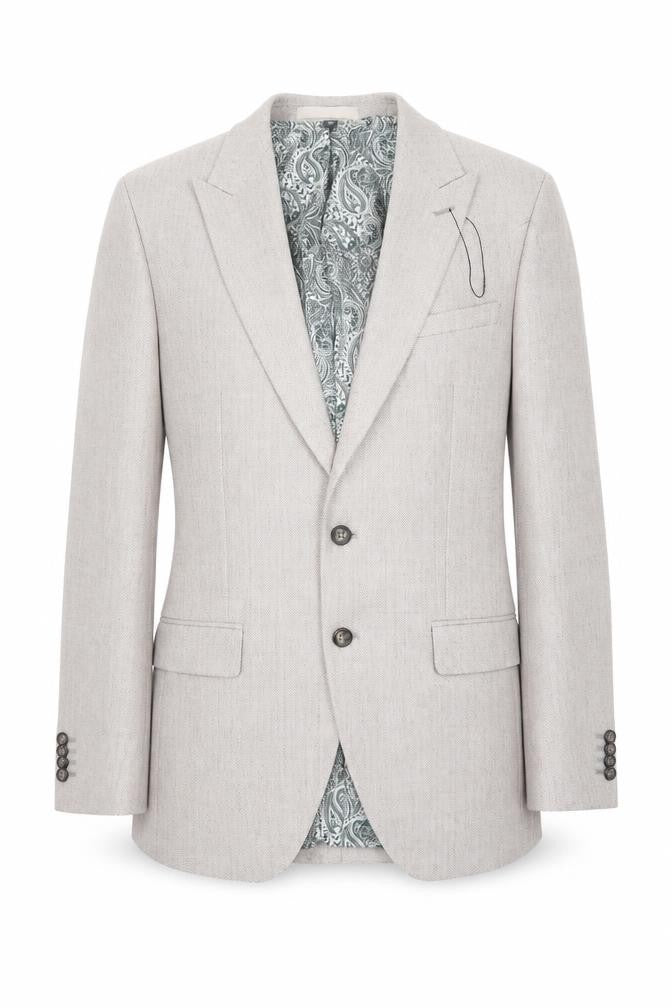 Mens UK Size 40 Marks and Spencer Regular Beige Suit Jacket