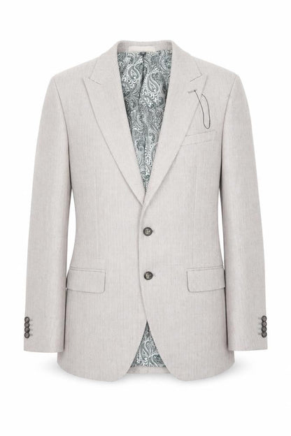 Mens UK Size 40 Marks and Spencer Regular Beige Suit Jacket