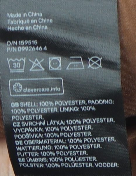 H&M Brown Unisex Waistcoat M Polyester Puffer