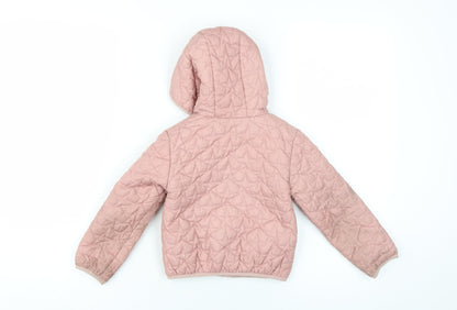 Marks and Spencer Girls Pink Quilted Puffer Jacket 4-5 Years