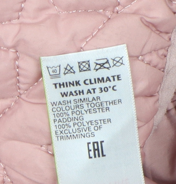 Marks and Spencer Girls Pink Quilted Puffer Jacket 4-5 Years