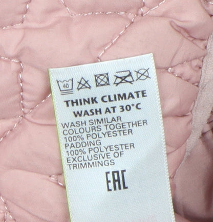 Marks and Spencer Girls Pink Quilted Puffer Jacket 4-5 Years