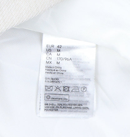 H&M Women's Ivory Blazer UK 14 Single-Breasted