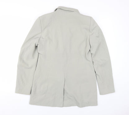 H&M Women's Grey Double Breasted Blazer Size 8