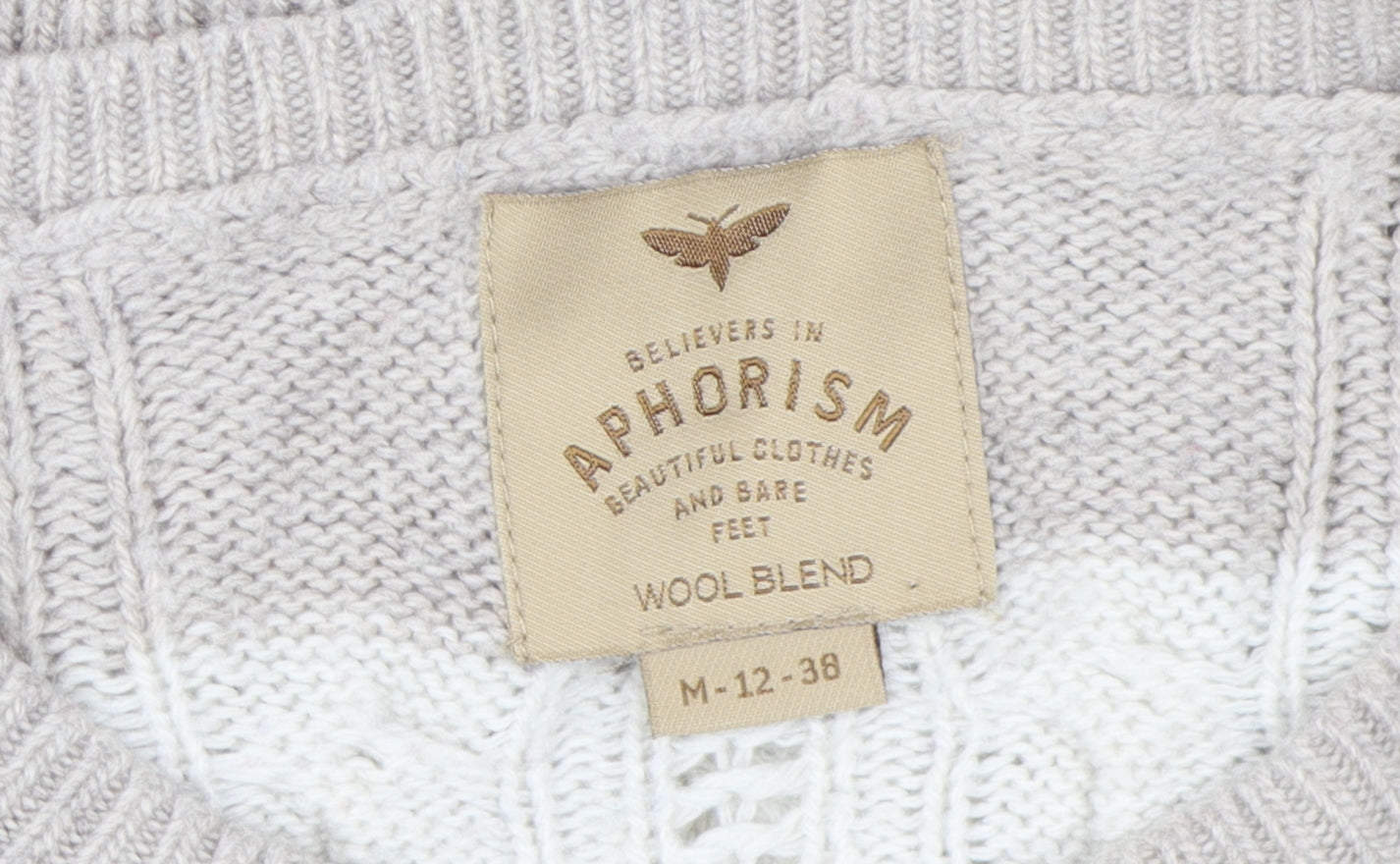 Womens UK Size M Aphorism Beige Pullover Jumper
