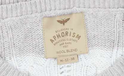 Womens UK Size M Aphorism Beige Pullover Jumper