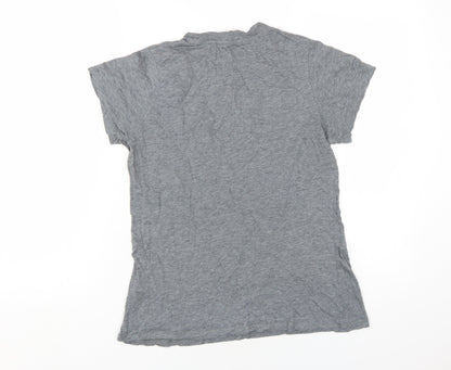French Connection Women Grey Cotton Crew Neck T-Shirt