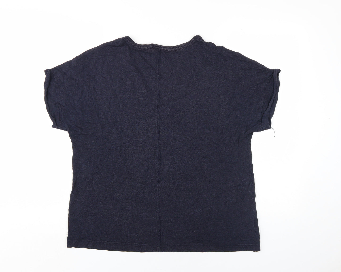 Womens UK Size L Country Road Blue Basic T-Shirt