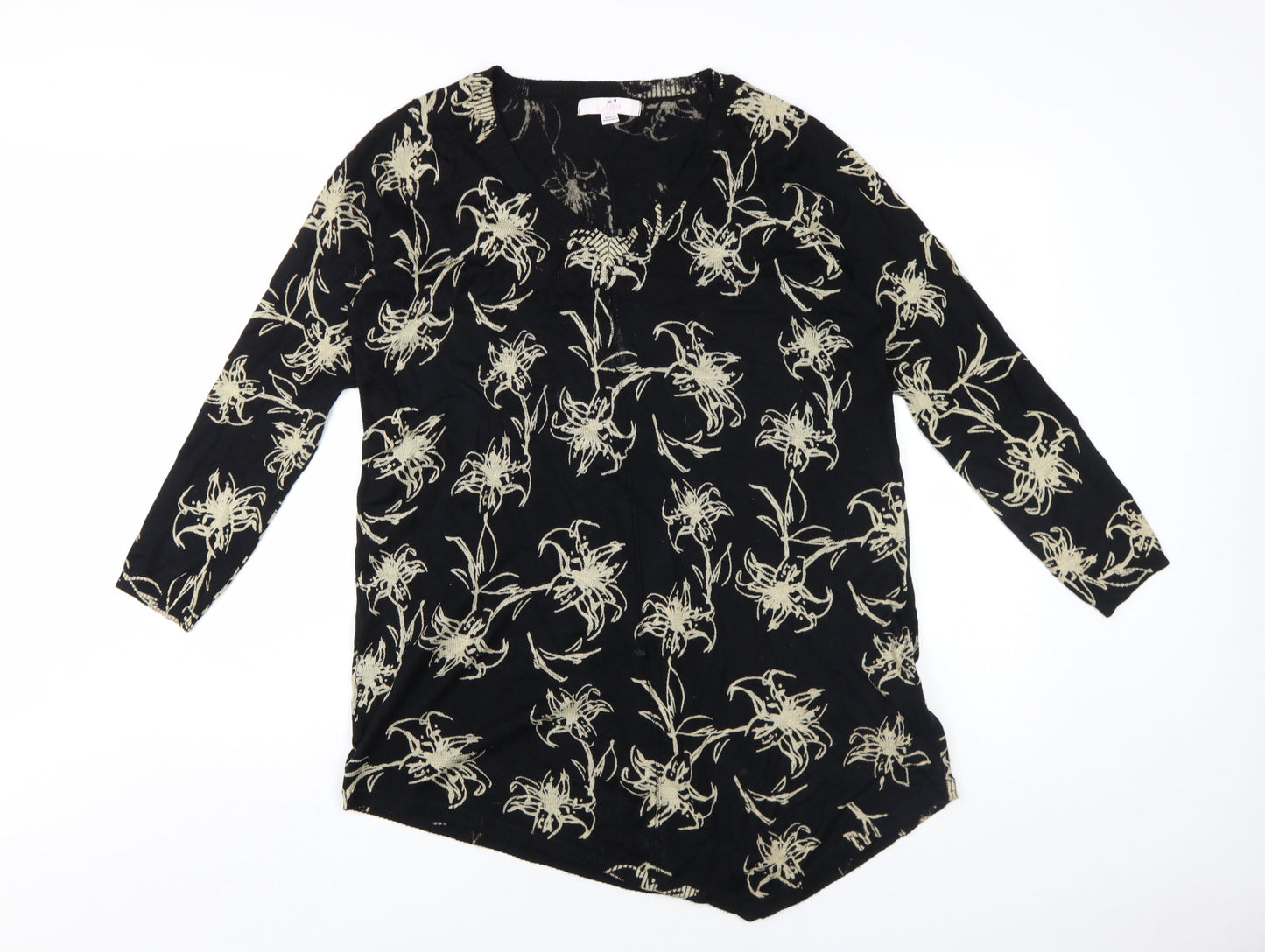 Womens UK Size 12/14 Julipa Black Pullover Jumper