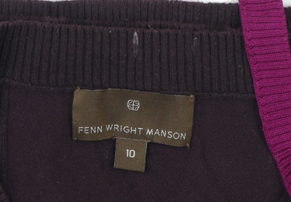 Fenn Wright Manson Women's Purple Bow Pullover Jumper Size 10