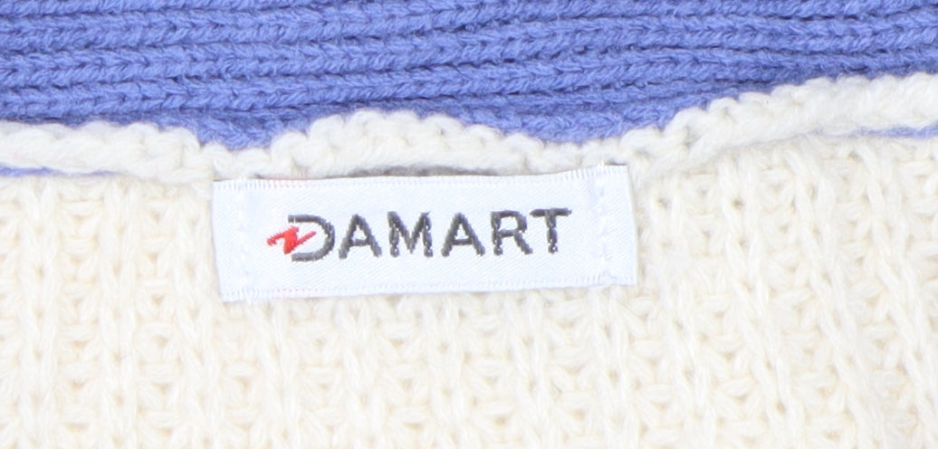 Womens UK Size 10/12 Damart Multicoloured Cardigan Jumper