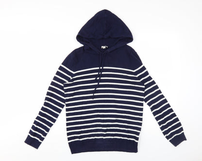 Gap Women's Blue Striped Pullover Hoodie Size S