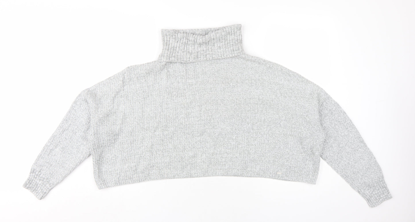 Womens UK Size S Hollister Grey Pullover Jumper