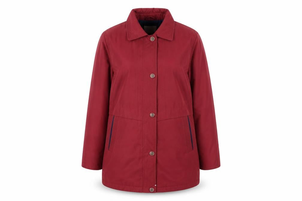 Womens UK Size 10 EWM Red Overcoat