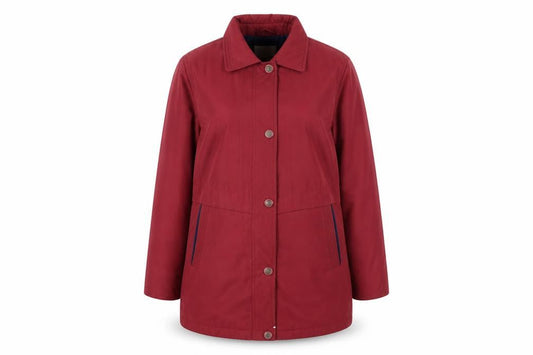 Womens UK Size 10 EWM Red Overcoat