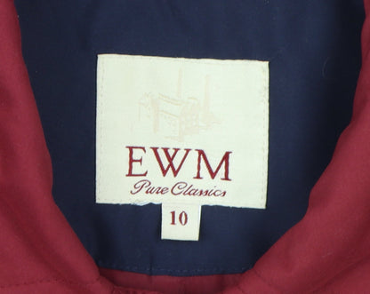 Womens UK Size 10 EWM Red Overcoat