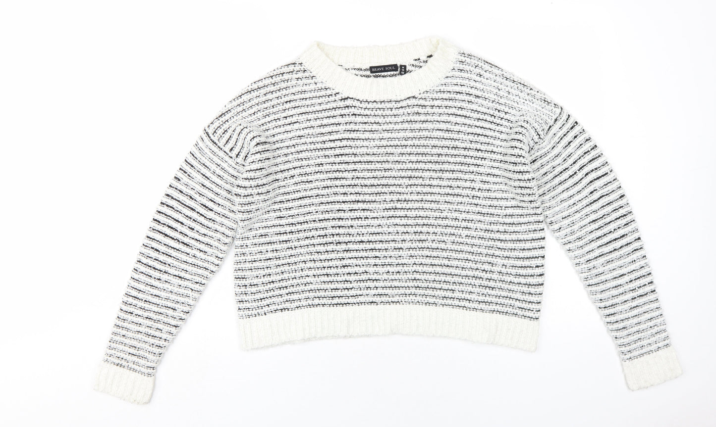 Womens UK Size 14 Brave Soul White Pullover Jumper