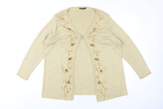 Womens UK Size 18-20 Berketex Gold Cardigan Jumper