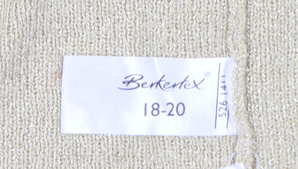 Womens UK Size 18-20 Berketex Gold Cardigan Jumper