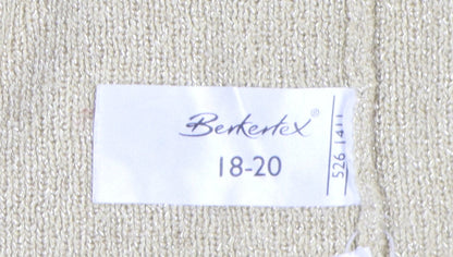 Womens UK Size 18-20 Berketex Gold Cardigan Jumper