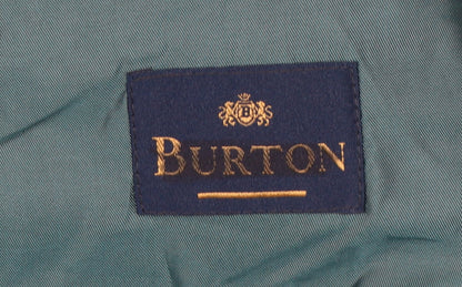 Burton Men's Blue Wool Blazer 40S Double-Breasted