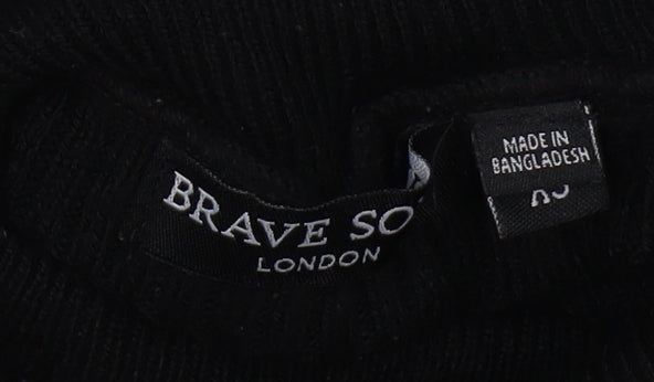 Brave Soul Women's Black Long Knit Dress XS