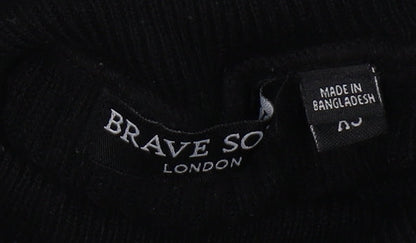 Brave Soul Women's Black Long Knit Dress XS