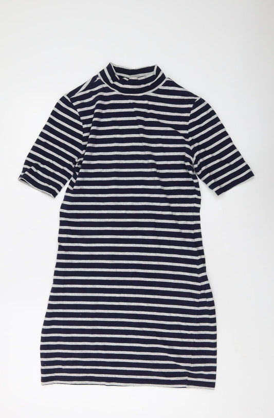 Gap Women's Blue Striped T-Shirt Dress, S