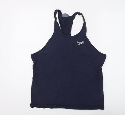 Unisex Adults UK Size L Reebok Blue Basic Tank