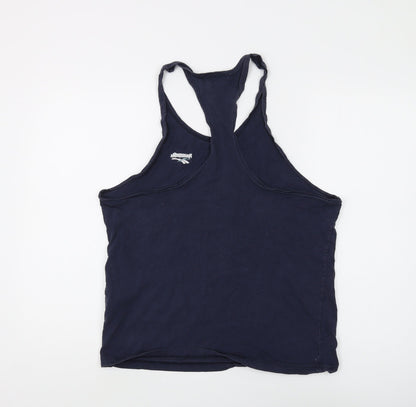 Unisex Adults UK Size L Reebok Blue Basic Tank