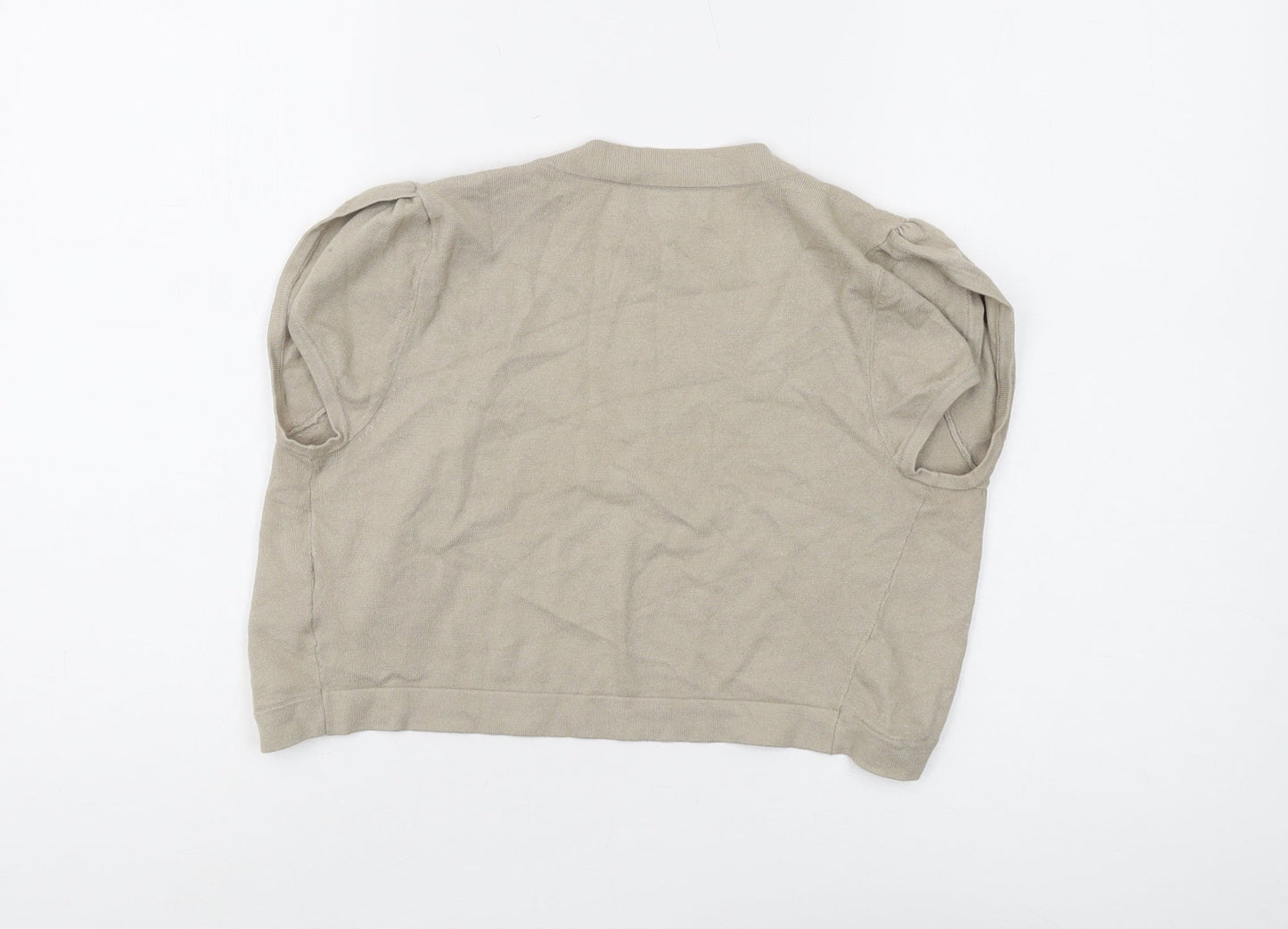 Womens UK Size 10 Fenn Wright Manson Beige Shrug Jumper
