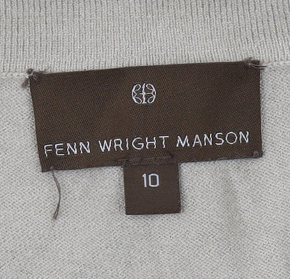Womens UK Size 10 Fenn Wright Manson Beige Shrug Jumper