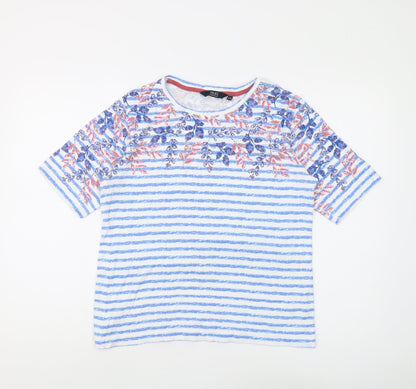 Womens UK Size M Isle Essentials Blue Basic T-Shirt