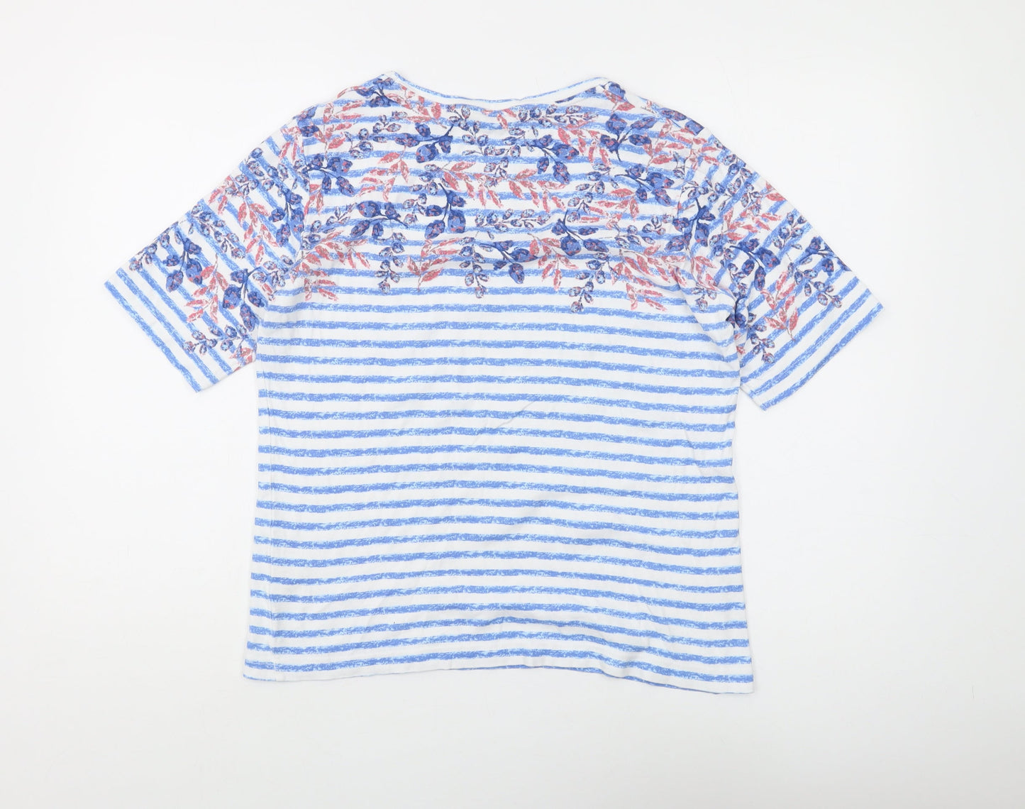 Womens UK Size M Isle Essentials Blue Basic T-Shirt
