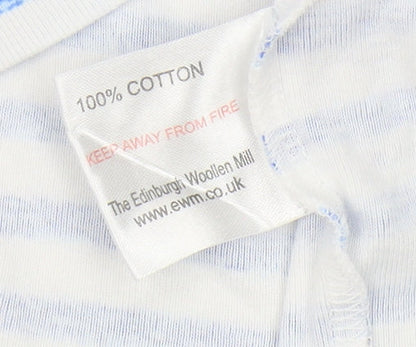 Womens UK Size M Isle Essentials Blue Basic T-Shirt